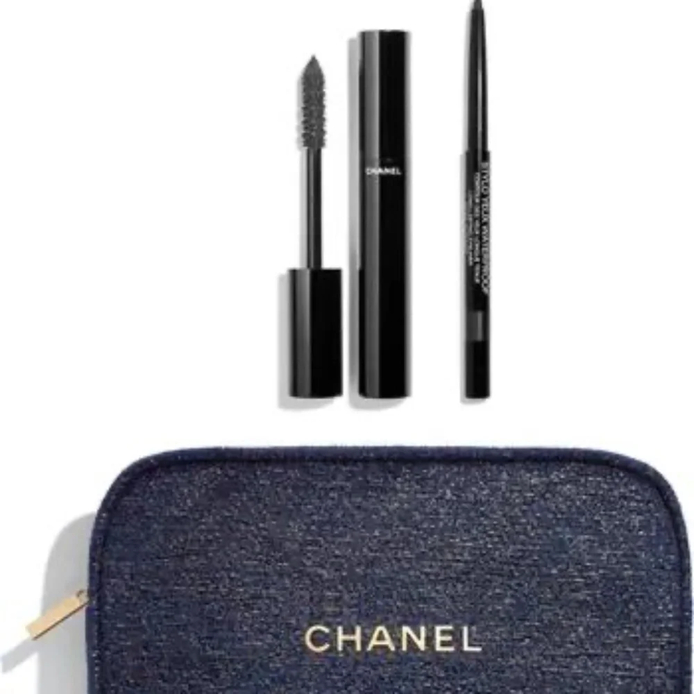 CHANEL  A Sight to See Eye Makeup Set FULL SIZE MASCARA EYELINER PLUS MAKEUP BAG